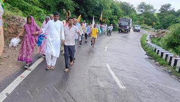 श्यामलाल जोकचंद - प्रतिज्ञा पदयात्रा सातवां दिन, केलवा पहुंची पदयात्रा