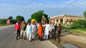 सोमेश्वर से पाली प्रस्थान के बाद द्वादश ज्योतिर्लिंग चाणक्य आश्रम पहुंची पदयात्रा