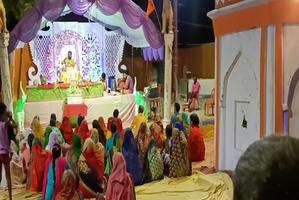 निखिल मिश्रा - मातन टोला वार्ड में नानक शाही मंदिर प्रांगण में आयोजित श्रीमदभागवत कथा में लिया भागवत व्यास का आशीर्वाद