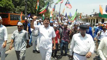 राजकुमार गौतम - राष्ट्रीय जनहित संघर्ष पार्टी ने नई दिल्ली में निकाली "शांति सद्भावना मार्च"
