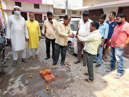 मैथिलीशरण गुप्त वार्ड के बी ब्लॉक में हुआ नाली व इंटरलॉकिंग टाइल्स निर्माण कार्य