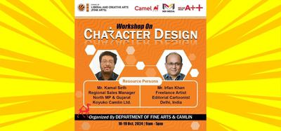 Inspiring Creativity: Department of Fine Arts Hosts Workshop on Character Design with Camlin Kokuyo