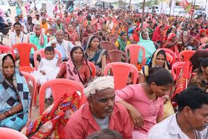 बिलासपुर छत्तीसगढ़ की आरक्षण अधिकार रैली में डॉ संजय कुमार निषाद का हुआ भव्य स्वागत