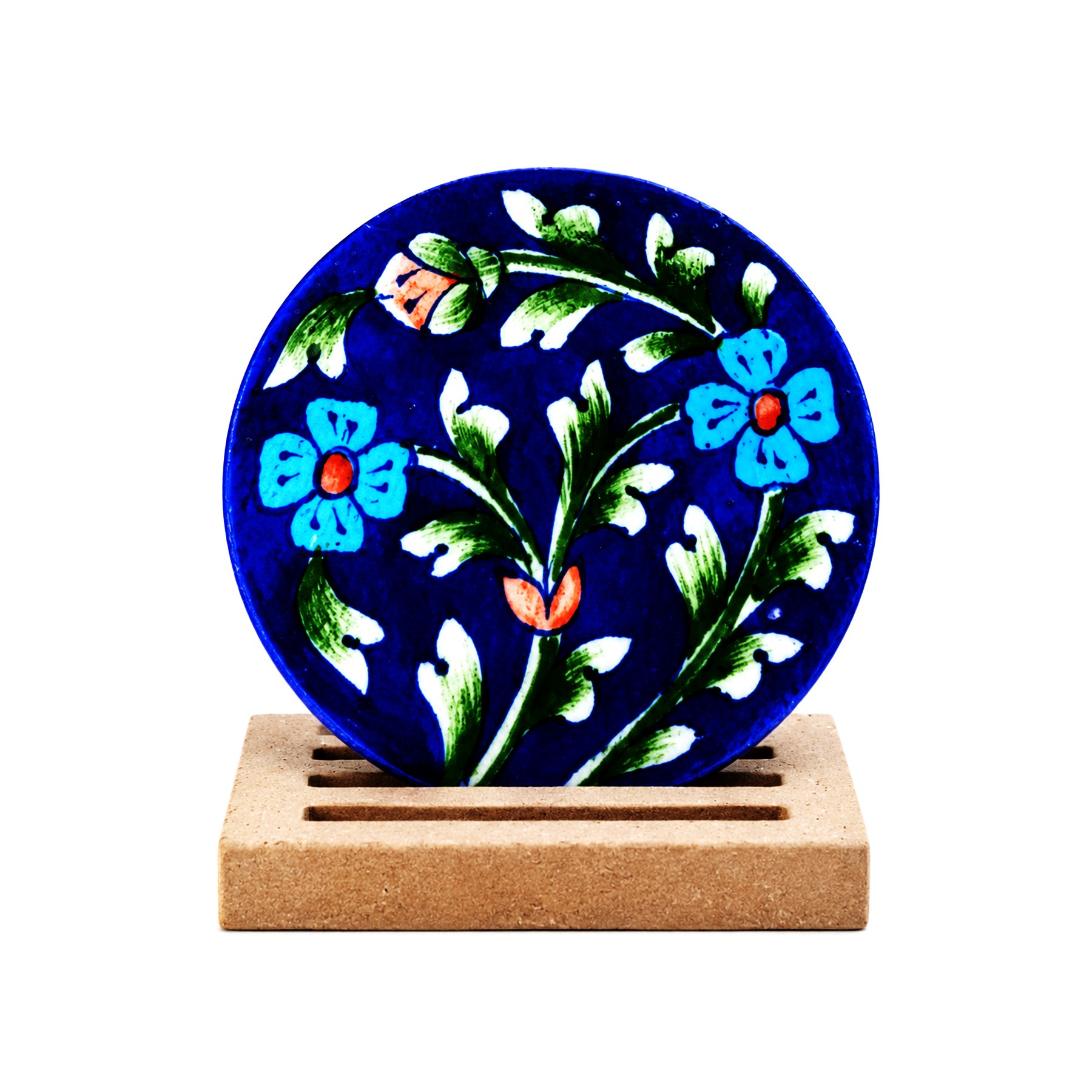 Blue Small Flower Coaster - 4