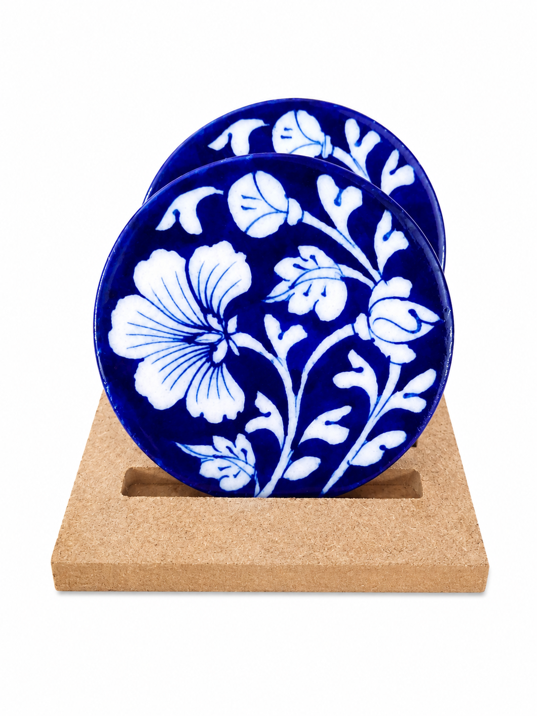 Blue Big Flower Coaster - Set of 4