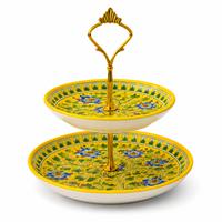 Two-Tier Serve ware Stand - Yellow